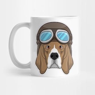 Beagle as Pilot with Pilot hat Mug